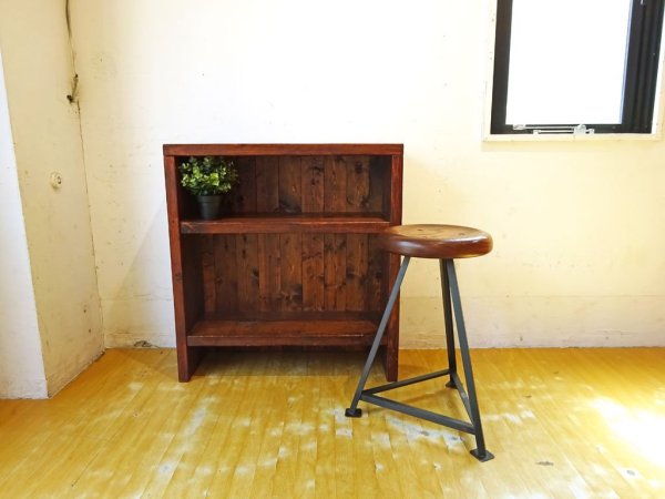 スティフ STIFF パイン無垢材 ブックシェルフ BOOK SHELF 木味 ビンテージスタイル Pain Wood カントリーデザイン ★