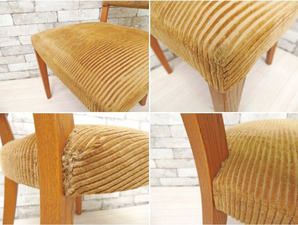 トラックファニチャー TRUCK FURNITURE エスアールチェア SR CHAIR ダイニングチェア ナラ無垢材 コーデュロイ生地 定価¥67,100- ●