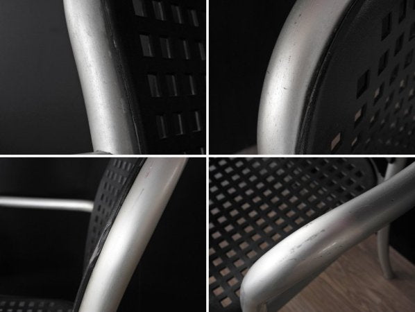 デパドヴァ Depadova シルバー Silver アームチェア ダイニングチェア 2脚セット ヴィコ・マジストレッティ イタリアンモダン ●