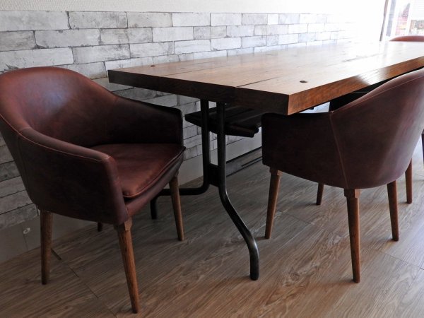 トラックファニチャー TRUCK FURNITURE ガットテーブル GATTO TABLE W.オーク無垢材 セミオーダー 2500×895 ダイニングテーブル ワークテーブル ●
