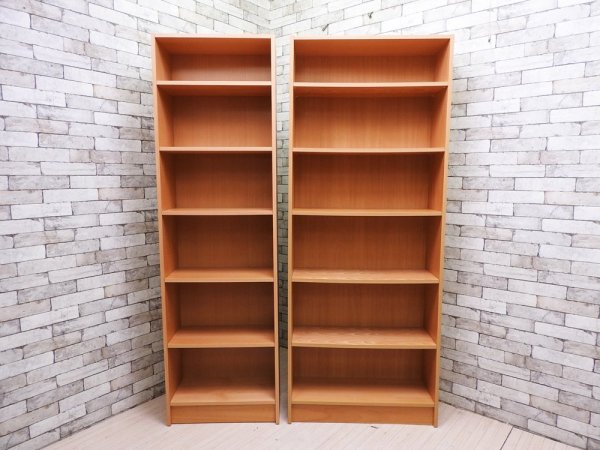 トゥヴィルム スキャンバーク Tvilum-Scanbirk プリマ PRIMA ビーチ材 ブックシェルフ 本棚 6段 W60cm デンマーク 北欧家具 A ●