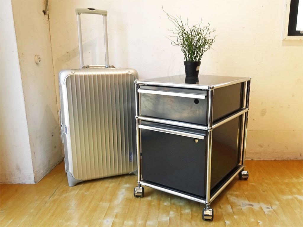 リモワ RIMOWA トパーズ TOPAS アルミ スーツケース キャリーケース トランク 2輪 青ロゴ シルバー 930.63 63L ★
