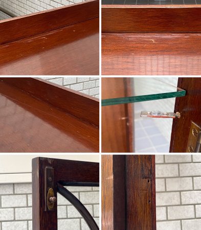 シーダブルエス社 C.W.S.LTD CABINET FACTORY ガラスキャビネット ウィンドウキャビネット UKビンテージ ロイズアンティークス取扱 ■