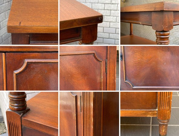 USビンテージ サイドボード キャビネット キャスター付き クラシカルスタイル ■