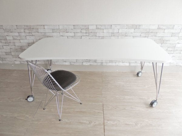 カルテル Kartell マックステーブル MAX TABLE ホワイト ミーティングテーブル キャスター付 フェルーチョ・ラヴィアーニ Ferruccio Laviani イタリア ●