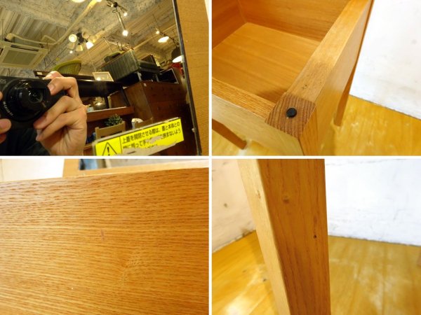 無印良品 MUJI ドレッサー デスク 鏡台 タモ材 収納付き 廃番 ★