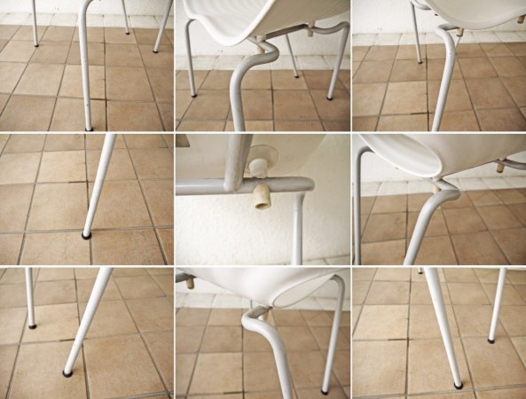 ヴィトラ vitra トムバック Tom Vac ダイニングチェア ホワイト ロン・アラッド Ron Arad スタッキング 廃番 ◇