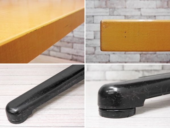 カフェスタイル スチール×木製天板 ダイニングテーブル カフェテーブル 70cm 長方形 Xレッグ ●
