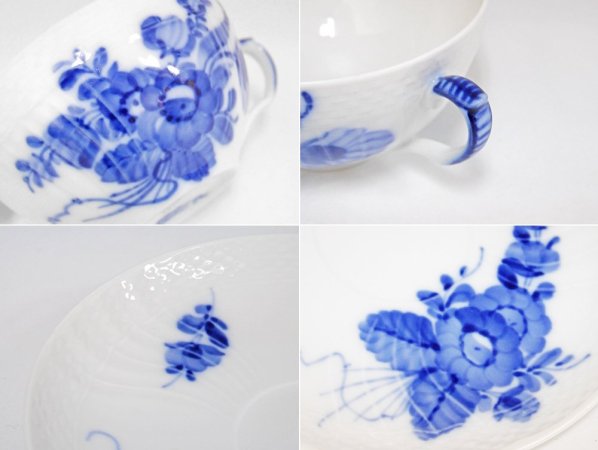 ロイヤルコペンハーゲン ROYAL COPENHAGEN ブルーフラワー Blue Flower ティーカップ&ソーサー 北欧食器 ●
