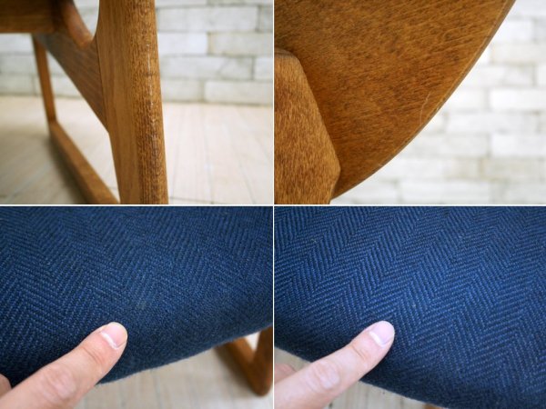 スウィッチ SWITCH ラガーチェア Lager Chair 中座椅子 ローチェア ブナ材 オーク材 ヘリンボーンファブリック ネイビー 現行 北欧テイスト 定価¥24,200- ●