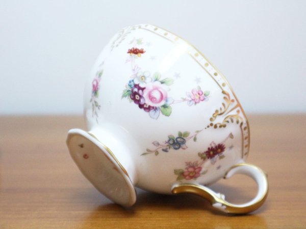 ロイヤルクラウンダービー Royal Crown Derby ロイヤルアントワネット Royal Antoinette トリオ C&S プレート 参考価格約6.5万円 A ◎