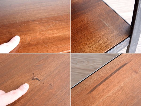 ウニコ unico ランバーミニ LUMBER-mini AVボード ローボード マホガニー アイアンフレーム W100cm 廃番 インダストリアルスタイル ●