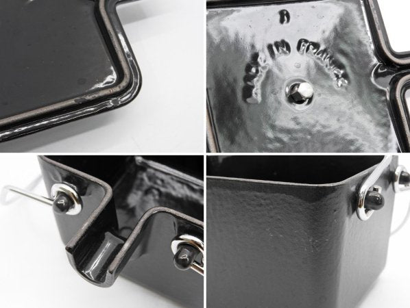ストウブ STAUB La thelere スクエア ティーポット スープポット ブラック フランス 廃番 ●