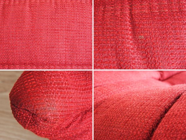 リーンロゼ Ligne roset トーゴ TOGO 3P ソファ レッド ファブリック フランス 定価:\258,500~ ●