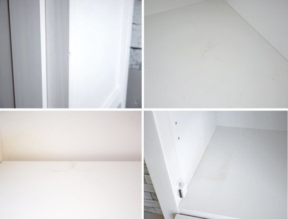 モモナチュラル Momo Natural シエルライン CIELE LINE ツードア 2 DOOR スリムガラスキャビネット 食器棚 飾り棚 パイン材 ホワイト 定価¥46,750- ●
