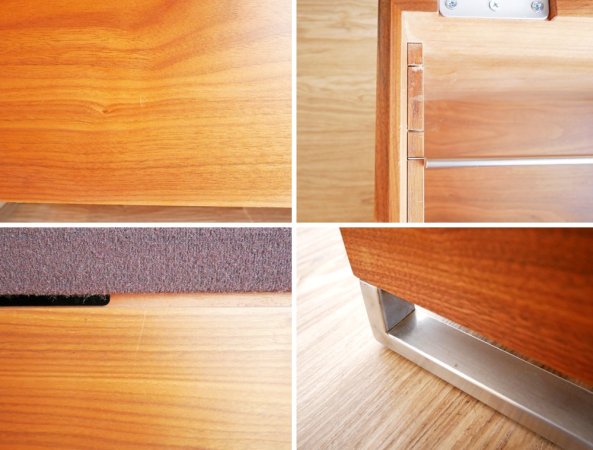 ハーマンミラー Herman Miller コグニータストレージベンチ Cognita Storage Bench チョコレート ブラウン サイドテーブル付 座面下収納&抽斗2杯 廃番 ●