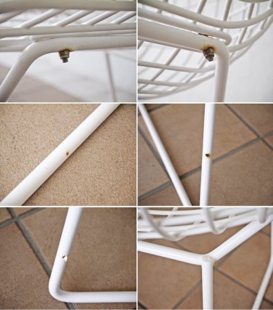 ノル Knoll 420 サイドチェア 420 Side chair ワイヤーチェア ホワイト ハリー・ベルトイア ミッドセンチュリー 名作椅子 定価¥107,800- ◇