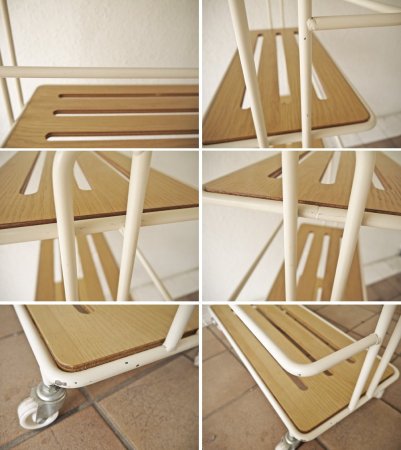 モモナチュラル Momo Natural キキ KIKI シェルフパーテーション キャスター付 フリーラック ブックシェルフ 廃番 ◇