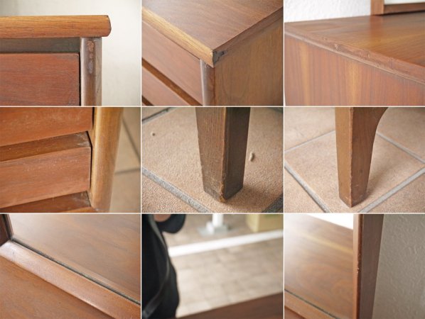 スタンレーファニチャー Stanley Furniture ウォールナット材 サイドボード ドレッサー 幅172.5cm USビンテージ ミッドセンチュリー 米国 店舗什器 ◇