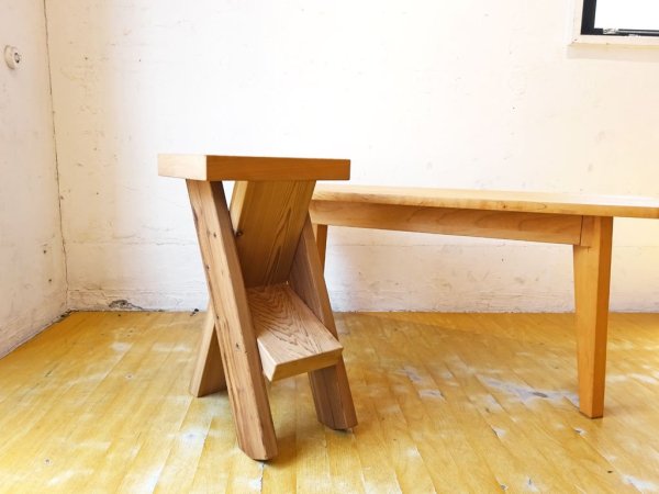 石巻工房 Ishinomaki Laboratory フラミンゴ ミニスツール FLAMINGO mini Stool レッドシダー材 ステップスツール 脚立 二俣 公一 ★