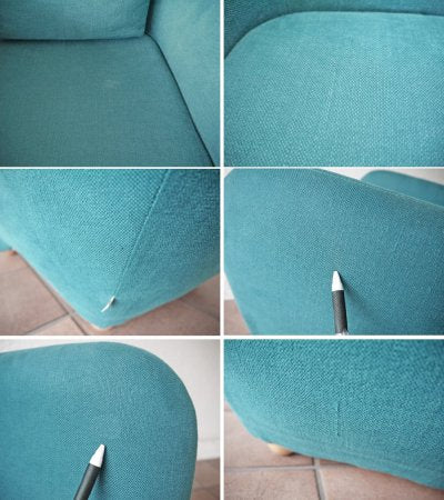 イデー IDEE ミニミラーアームチェア MINI MILLER ARM CHAIR パーソナルチェア シングルソファ ファブリック ビリジアン 廃番カラー◇