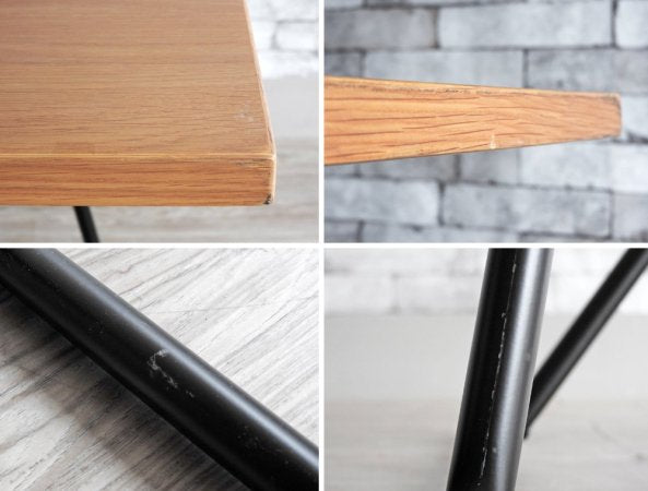 無印良品 MUJI 折りたたみテーブル ダイニングテーブル オーク材 スチール脚 W160cm ナチュラルデザイン 定価¥25,900- ●
