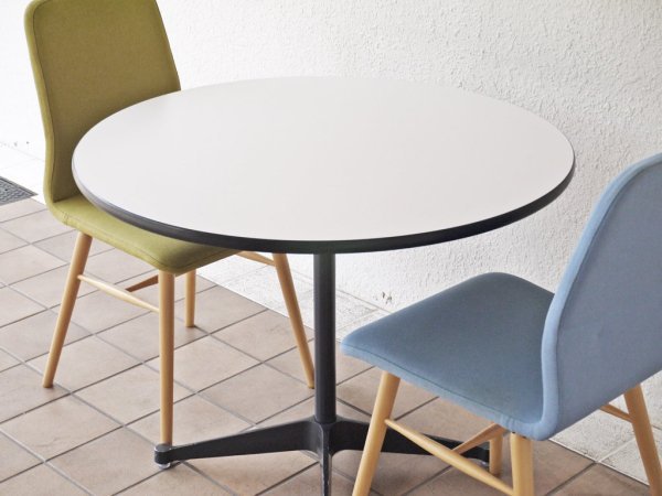 ハーマンミラー Herman Miller コントラクトテーブル Contract ラウンド テーブル Φ90cm チャールズ & レイ イームズ デザイン ◇