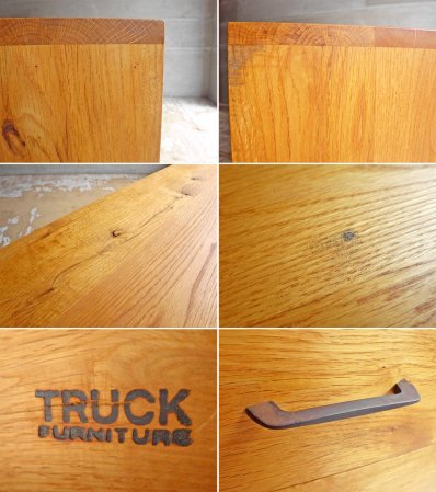 トラックファニチャー TRUCK FURNITURE FM LOW BOARD AVボード オーク無垢材 引き出し付き 参考価格:238,700円 廃盤ウッド脚 ♪