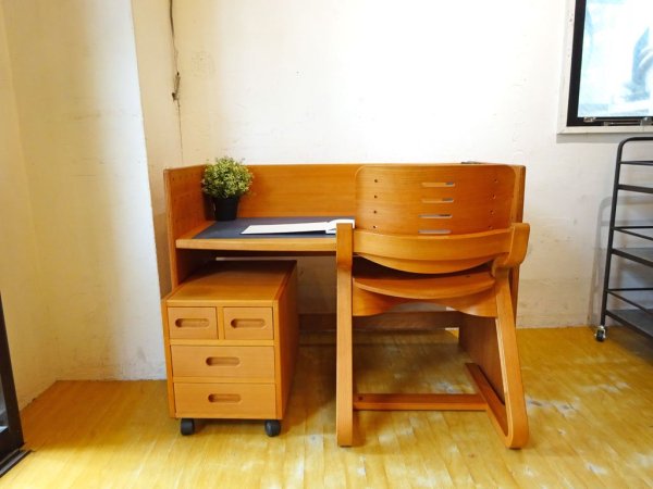 フォルミオ Formio ビーチ材 チェストワゴン デスクワゴン KF-03 キャスター付き 阿久津雄一 デンマーク 定価:64,900円 ★