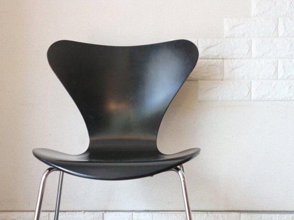 フリッツハンセン Fritz Hansen セブンチェア ブラック アルネヤコブセン 北欧 プライウッド ダイニングチェア B ◎