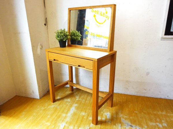 北欧ナチュラルスタイル Scandinavian style オーク材 テーブルトップ ミラー 卓上鏡 Desktop mirror ★