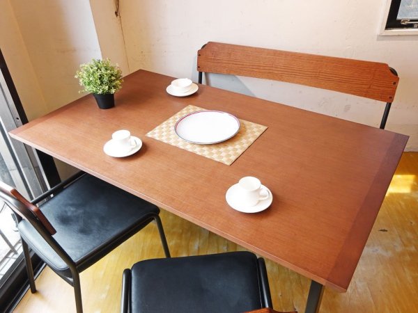 ウニコ unico ホクストン HOXTON ダイニングテーブル アッシュ材x鉄脚 レトロデザイン インダストリアル ★