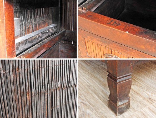 アジアン家具 Asian Furniture バンブー × 無垢材 キャビネット サイドボード 抽斗10杯 扉収納 W130cm バリ家具 ●