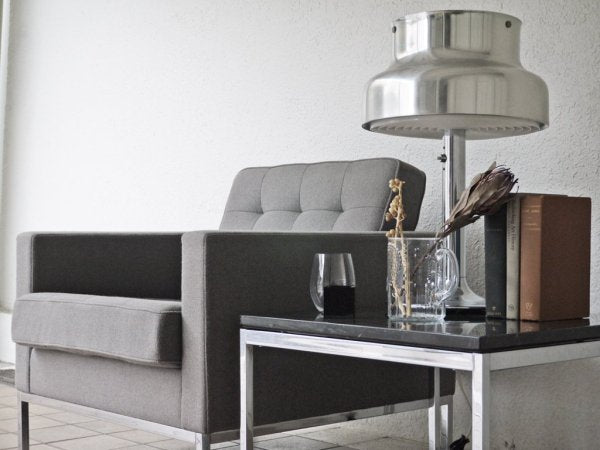 ノル Knoll フローレンス・ノル・コレクション Florence Knoll Collection リラックス RELAX ラウンジチェア グレー ファブリック ミッドセンチュリー ◇