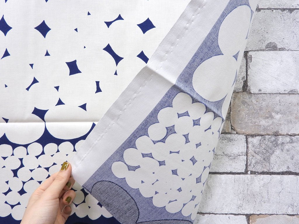 マリメッコ marimekko ユルモ JURMO コットン ファブリック 生地 ネイビー ドット アイノ マイヤ・メトソラ 未使用 北欧雑貨 ■