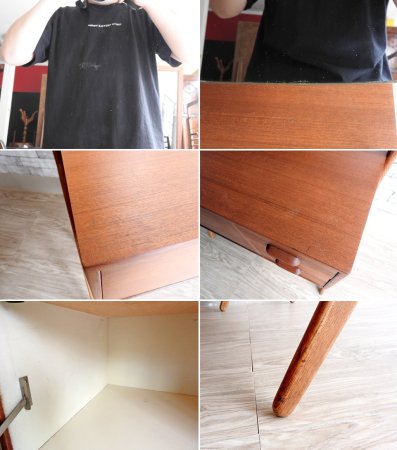 オルホルム モーベルファブリック Ølholm Møbelfabrik ドレッシングチェスト チーク材 ドレッサーミラー デスク デンマーク 北欧家具 ●