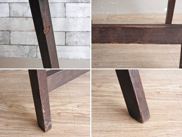 フランスアンティーク French Antique 木製 フォールディングチェア ガーデンチェア 折り畳み椅子 木味 ●