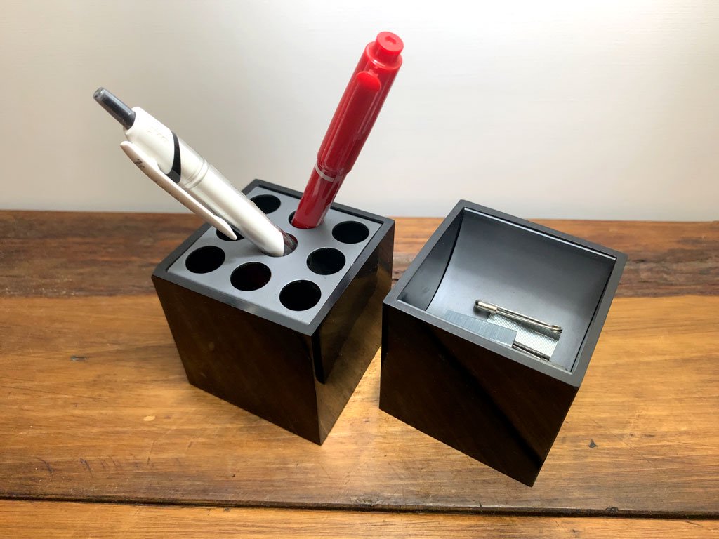 ダネーゼ DANESE maiorca ペン立て&クリップトレー セット ブラック ブルーノ・ムナーリ MoMA イタリアモダン ◎