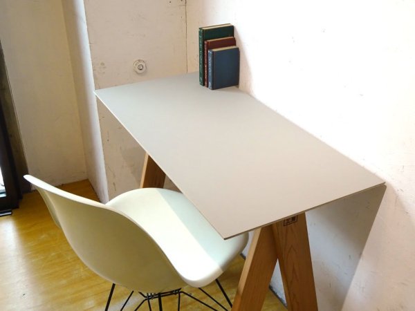 石巻工房 Ishinomaki Laboratory AAデスク AA DESK リノリウム天板 ペブルカラー ブルーグレー系 定価 86,350円 美品 ★