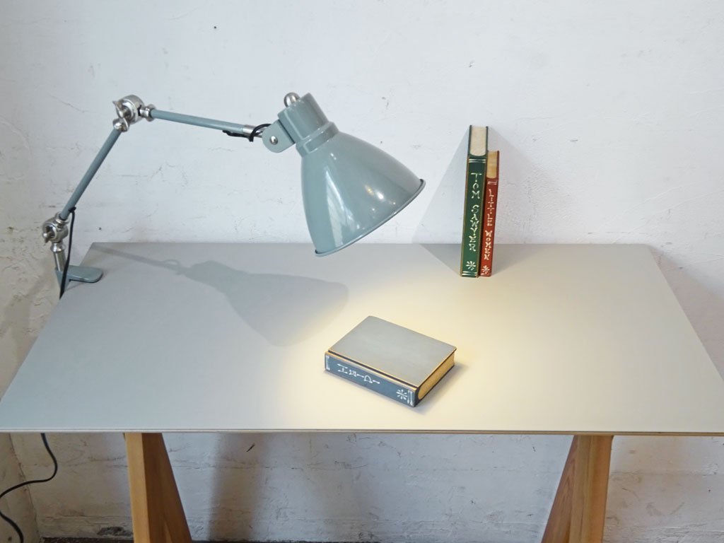 ハモサ HERMOSA インダストリー デスクランプ INDUSTRY DESK LAMP 工業系 ファクトリー クランプ式 サックスグレー ★