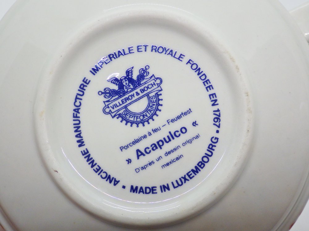 ビレロイ&ボッホ VILLEROY & BOCH アカプルコ ACAPULCO クリーマー ミルクピッチャー Christiane Reuter ビンテージ ドイツ ♪