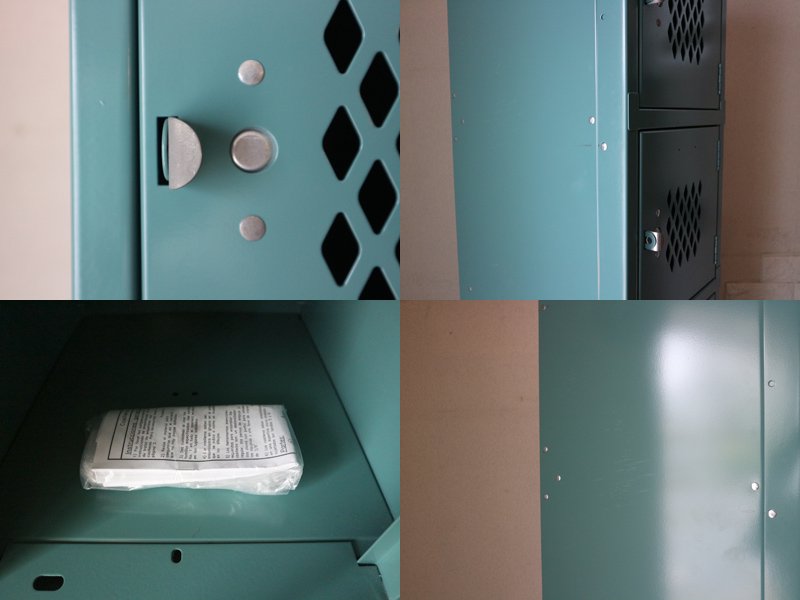 リオン LYON スチールロッカー 5-TIER LOCKER 青緑 teal ダイヤカット P.F.S取扱 B ◎