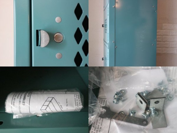 リオン LYON スチールロッカー 5-TIER LOCKER 青緑 teal ダイヤカット P.F.S取扱 A ◎