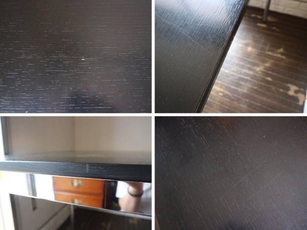 USMハラー USM Haller モジュラーファニチャー Modular Furniture ハラーテーブル 幅150cm 高さ調整 ブラックウッド天板 ◎