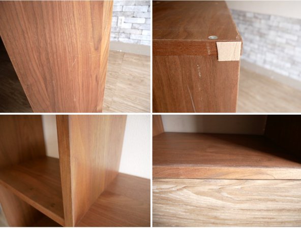 無印良品 MUJI ウォールナット材 スタッキングシェルフ 2列5段 基本セット+追加ワイドシェルフ オープンシェルフ
定価合計:41,220円 ●