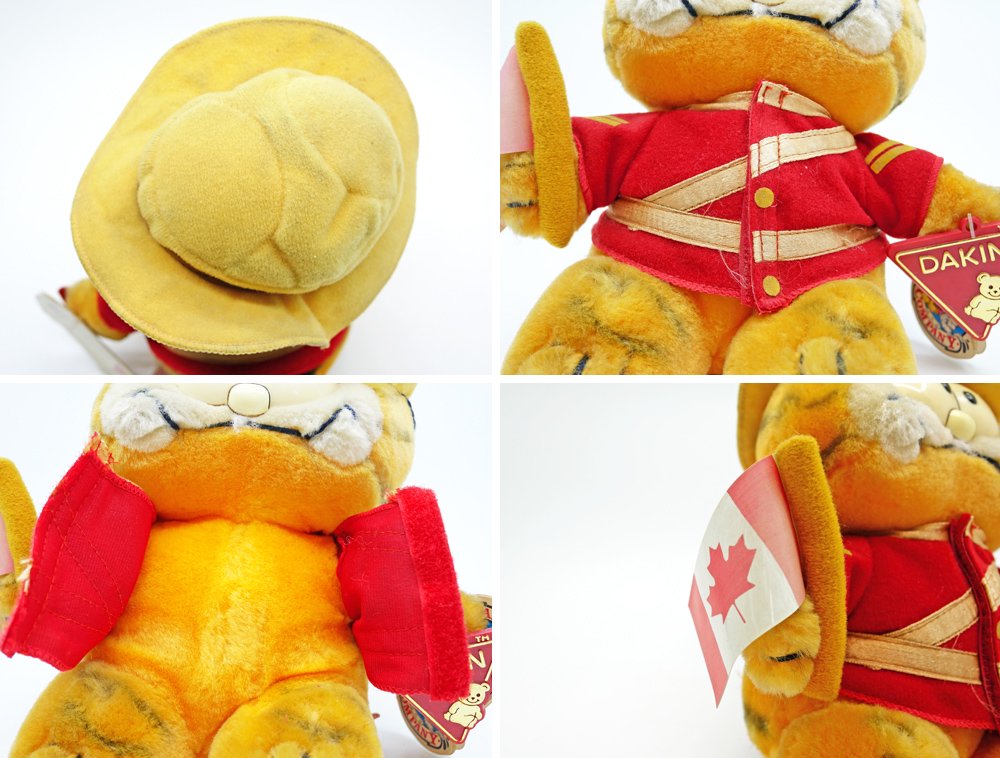 デイキン社 DAKIN ガーフィールド GARFIELD ぬいぐるみ カナダ 騎馬警察 H22cm タグ付 USビンテージ Vintage ●