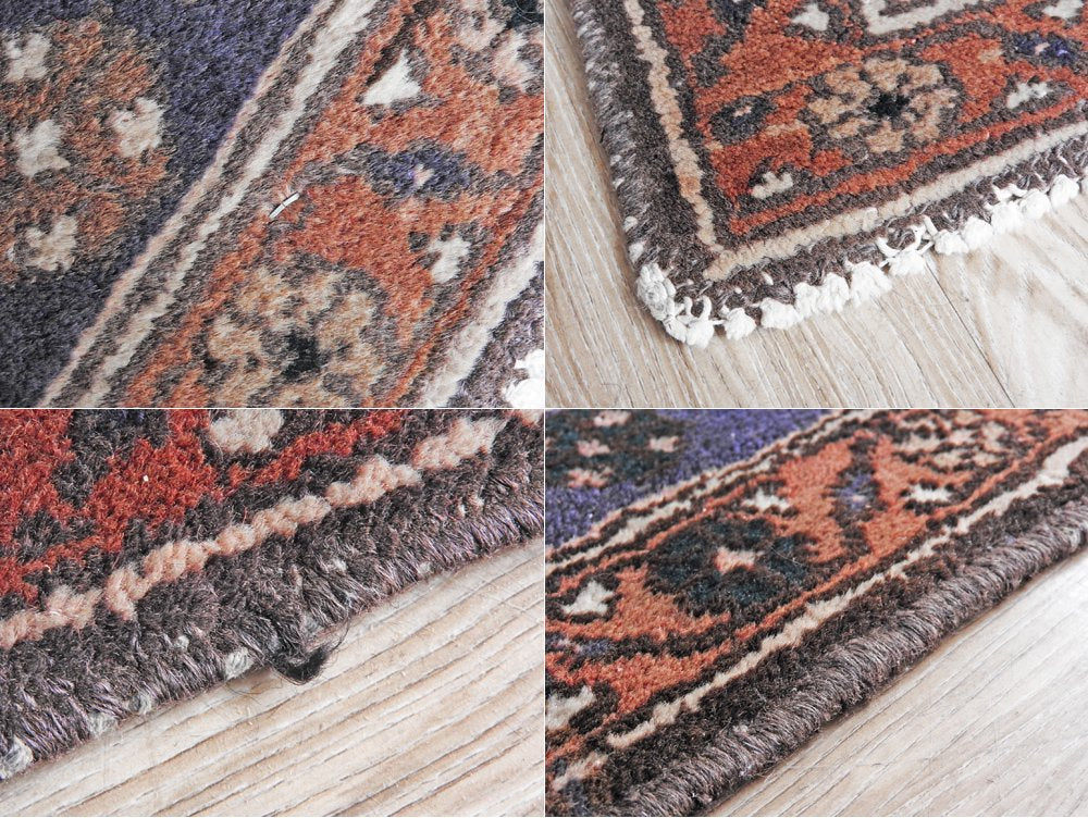 イラン製 ウール100% ラグ 205×140cm マット ペルシャ絨毯 ハマダーン Hamedan ●