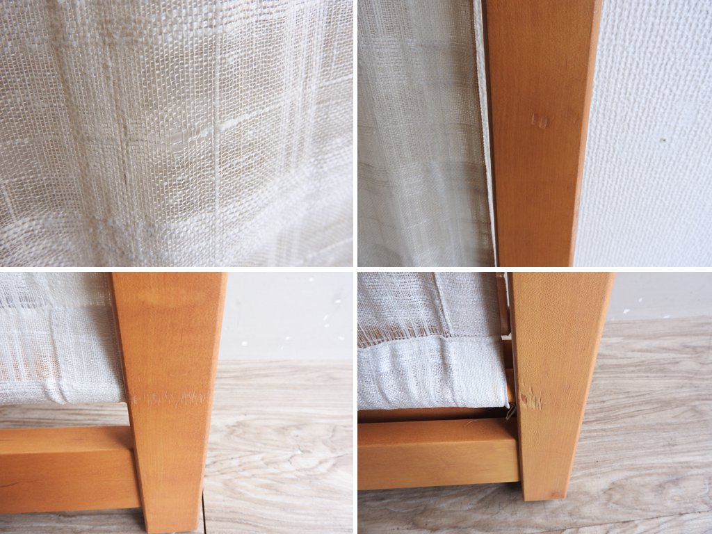 ペニーワイズ THE PENNY WISE メイプル リネン 3連パーテーション スクリーン 間仕切り Colonial Check カントリースタイル ●