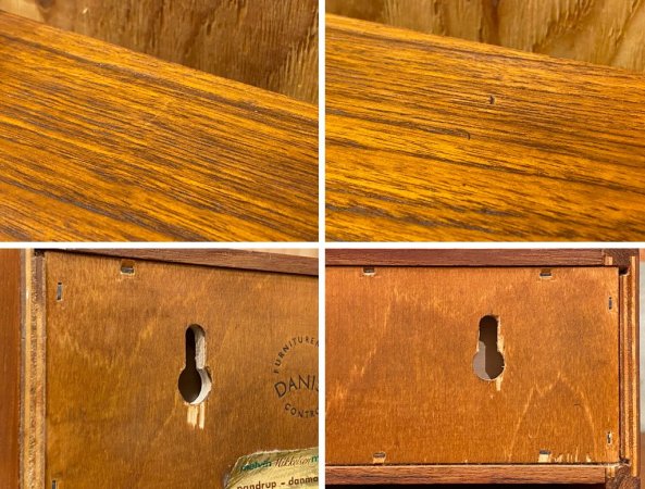デンマークビンテージ Danish Vintage 50's メルヴィンミケルセンモブラー Melvin Mikkelsen Mobler ウォールラック ナイトスタンド 抽斗 北欧家具 ■