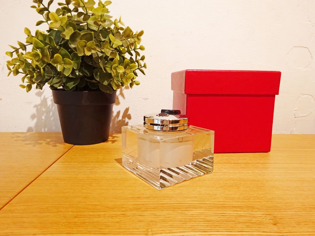 バカラ Baccarat ハバナ Havana シガーライター Cigar lighter 廃盤 希少 卓上ライター ガス補充式 クリスタル 未使用品 ★
